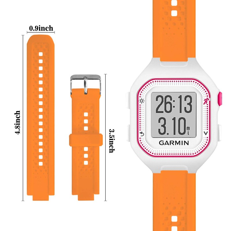 GVFM Bands Compatible with Garmin Forerunner 25, Soft Silicone Replacement