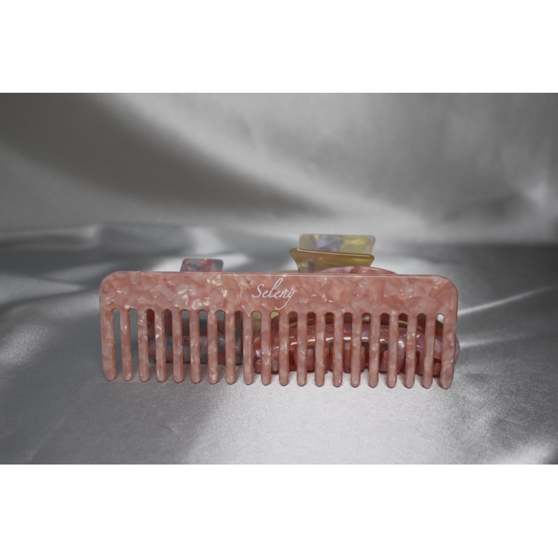 Jumbo Claw Clip Set 5.2 Inches with Carrying Case (Pink)