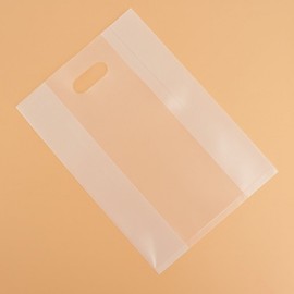 Blesspack PE Clear Loop Handle Bags (100 Count) 35x45+10cm 2ea
