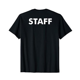 Staff of the event T Shirt Print on the Back Team Uniform T-Shirt