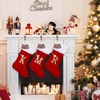 CRSTAFU Initial Christmas Stockings, 20 Inches Family Monogram Xmas Stockings,