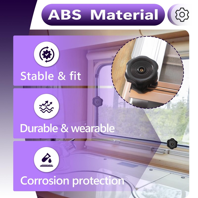 chaseroad 10 PCS RV Window Vent Knob 1" Shaft, Premium