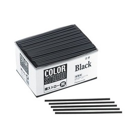 Straw Bare Type Black 500 Pieces x 1 Box