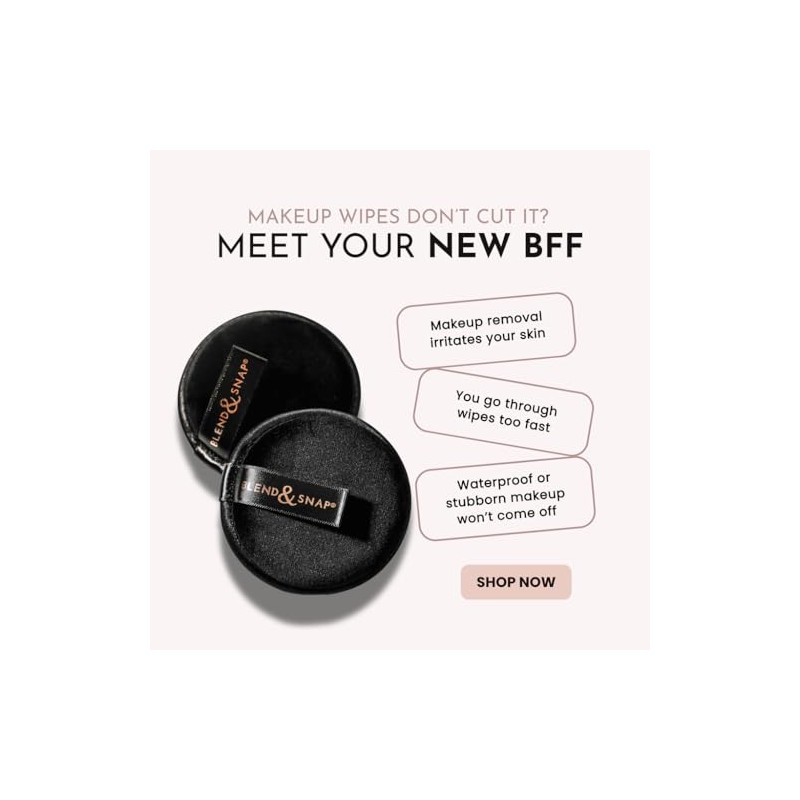Blend & SNAP Cloud Rounds (2-Pack) – Reusable Makeup Remover
