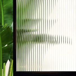 Hoonng Stripe Window Film Privacy, Vertical Stripes, 30x200cm