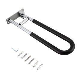 Lidhujnk 23.6 inch Foldable Handrail Grab Bars, Wall Mounted Toilet Support, Stainless Steel handrail, Disabled Toilet Toilet Barrier-Free Railing handrail for Disabled Elderly Mounted Bath Grips