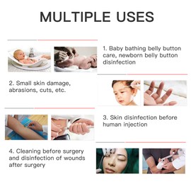 100 Pieces Disposable Iodine Cotton swabs Portable Iodine Disinfection Cotton swabs for Emergency Wound Care