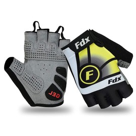 FDX New Cycling Gloves Bike Half Finger Gel Padded Fingerless Outdoor Bike Mitts