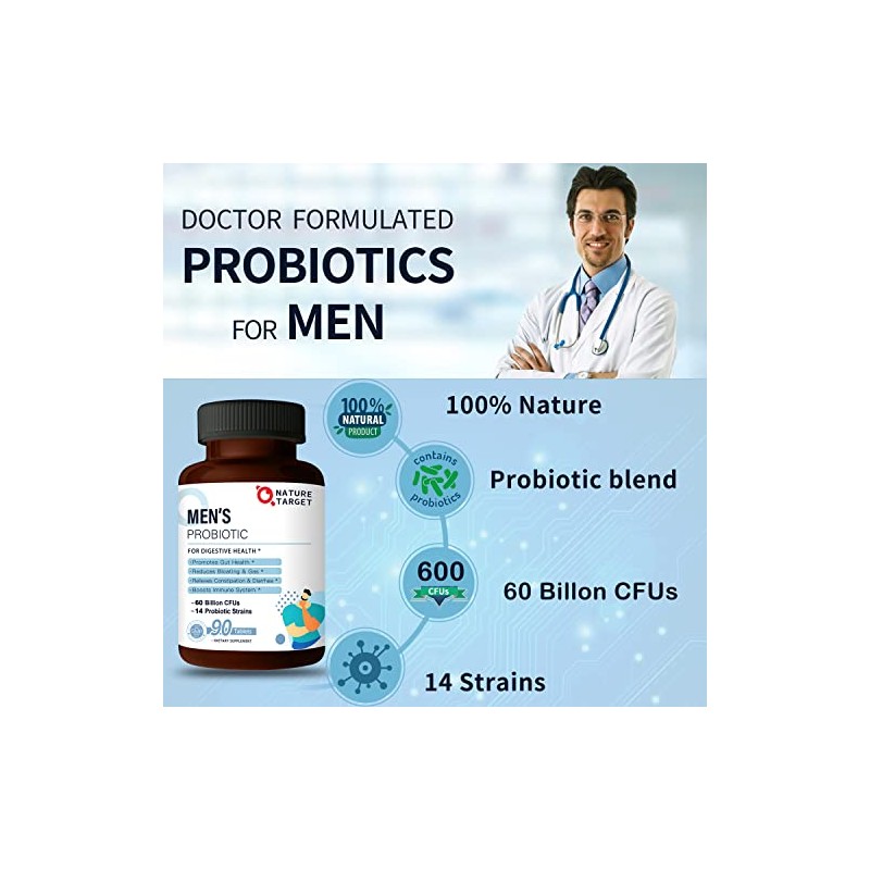 Nature Target Probiticos para Hombres con Suplemento Men Care