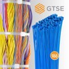 GTSE 12 Inch Blue Zip Ties, 100 Pack, 50lb Strength,