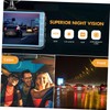 Tofficu Touch Screen Dual Lens Car Dash Cam Front and