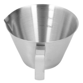 Edelstahl-Messbecher Kaffee-Messbecher Edelstahl-Backzubehör Stahl 100 ML Waage Messwerkzeug für Milch-Tee-Getränke Messbecher aus Edelstahl