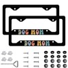 2 Pack Dog Mom License Plate Frame, Cute License Plate