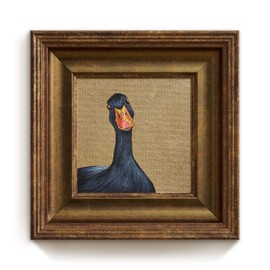 Vintage Framed Mini Hand‑Painted Oil Painting Original Duck Wall Art Gift
