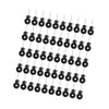 Pack of 50 Ring Insulators, Black Screw In Ring Insulators,