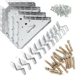 Shed Concrete Anchor Kit for Arrow Shed,Anchor Kit for Storage Garage Barn Foot Peak Roof,Metal Concrete Floor with 4 Steel Corner Gussets, Hold Down Clips, Bolt and Screws