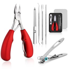 Toenail Clippers for Thick Nails, Pedicure Set Nail Clippers for Ingrown Toenail Treatment, Nail Files Professional Nail Scissors for Men Women Elderly, Sharp Nail Cutter Finger Nail Accessories