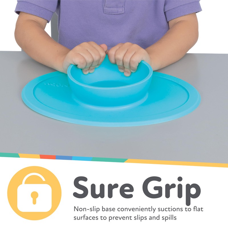Nuby Sure Grip Silicone Feeding Bowl - Toddler Suction Plate