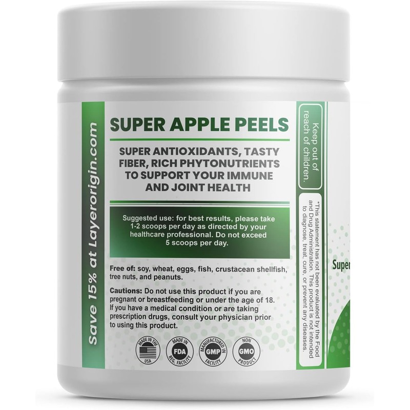 Layer Origin Organic Apple Peel Powder Boost Akkermansia and Bifidobacteria