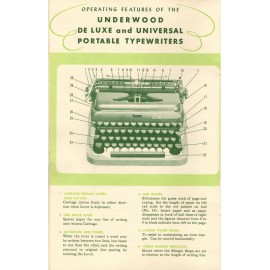 Underwood De Luxe Quiet Tab Typewriter Instruction Manual Antique Vtg User Guide