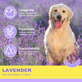 MIZOK Dog Pee Pads 30x36in, Pee Pads for Dogs XL Lavender Scented Odor Eliminating Super Absorbent Up to 10 Cups with 6-Layer Leak-Proof Quick-Dry Purple (40 Counts)