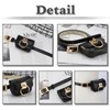 White Fang BT493 Women's Belt, Leather, Pouch, Pin Belt, Simple,