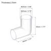 sourcing map 4Pcs Clear Elbow Fitting, 20mm/0.79" 2 Way Acrylic