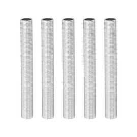 YOKIVE Lamp Pipe Nipple, Length 3.1 inches (8 cm), Full Thread, M10, Pitch: 0.04 inch (1 mm), Zinc Plated, Pipe Lamp, Repair Parts, For Lighting Fixtures, Pack of 5