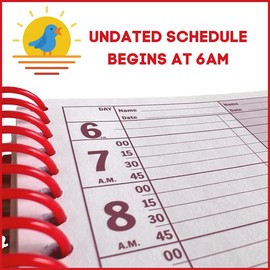 Notebook Planner, Appointment Book – Undated 2023-2024 Planner, Daily & Hourly Planner – Spiral Notebook Organizer for Scheduling Appointments (5 Columns)