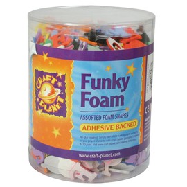 docrafts Craft Planet Tub of Funky Foam Shapes - Letters & Numbers