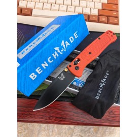 Mini BM 535 Nylon Glass Fibre Handle Folding Knife Custom Drop Point Blade for Camping & Tactical Pocket Knives US Spotcolor: Orange-red handle black blade, blade length: 3.23in, blade width: 1.1in, type: Pocket Knife
