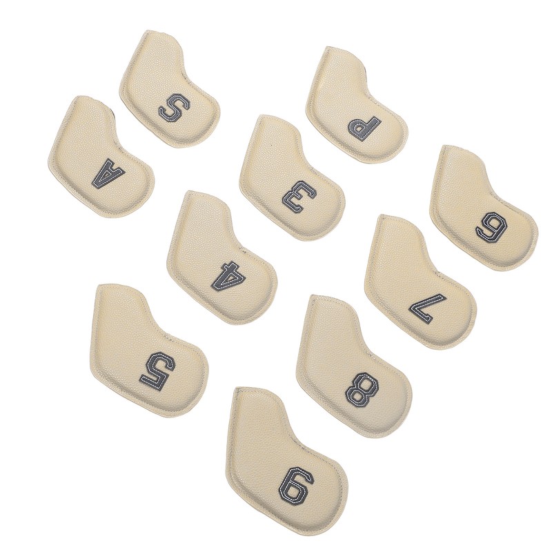 10PCS Golf Head Protective Covers Waterproof PU Material Golf Putter