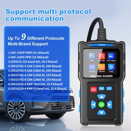 DAJASD OBD2 Diagnosegerät Auto, Auslesegerät Auto, mit DTC-Definition, 9 OBD2 Modi, 9 Sprachen, Spannungserkennung, KFZ-Fehlercode-Lesegerät, OBD-II Diagnosewerkzeuge für Autos nach 1996