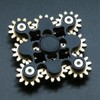 Bitopbi Pure Brass Fidget Spinner Gears Linkage Fidget Gyro Toy