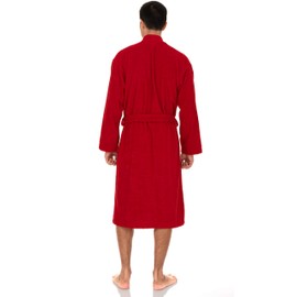 TowelSelections Mens Robe, Cotton Terry Cloth Bathrobe, Soft Bath Robe for Men X-Large-XX-Large True Red