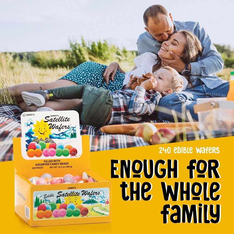 Gerrit's Satellite Wafers Candy - Pack of 240 - Filled