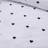 Chickwin Set of 2 Pillowcases, Love-White Pattern, 100% Polyester, Soft,