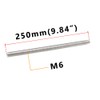 Feelers 304 Stainless Steel M6-1.0 Fully All Threaded Rod, Long