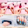 SILPECWEE 3Pcs Ombre Nail Brush, Acrylic Nail Art Brushes, Nail