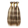 P4613 Bundles Highlight Straight Human Hair Bundles Ombre Blonde Straight
