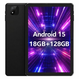 Keoaxll Android 15 Tablet, 10.1 Inch 18GB RAM 128GB ROM, 1TB Expandable, 1280 * 800 HD Display, 5G WiFi, BT5, 6000mAh Battery, GMS