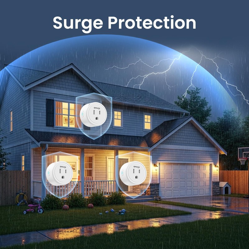 GHome Smart Mini Wi-Fi Plug, Smart Home Wi-Fi Outlet Compatible
