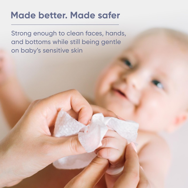 MADE OF Organic Sensitive Baby Wipes - Hypoallergenic Soothing Wipes