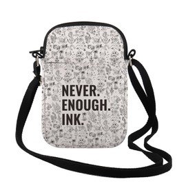TSOTMO Tattoo Lover Gift Never Enough Ink Crossbody Bag Tattoo Artist Gift Funny Tattoos Gift for Adults (Enough Ink Cr)