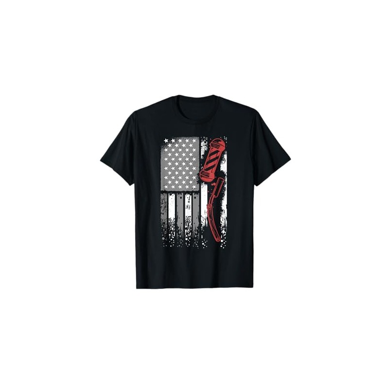 Barber USA Flag Hairdresser - Coiffeur Barbershop Barber T-Shirt
