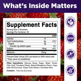 Vitamatic Melatonina Gummies 20mg Para Adultos 60 Unidades