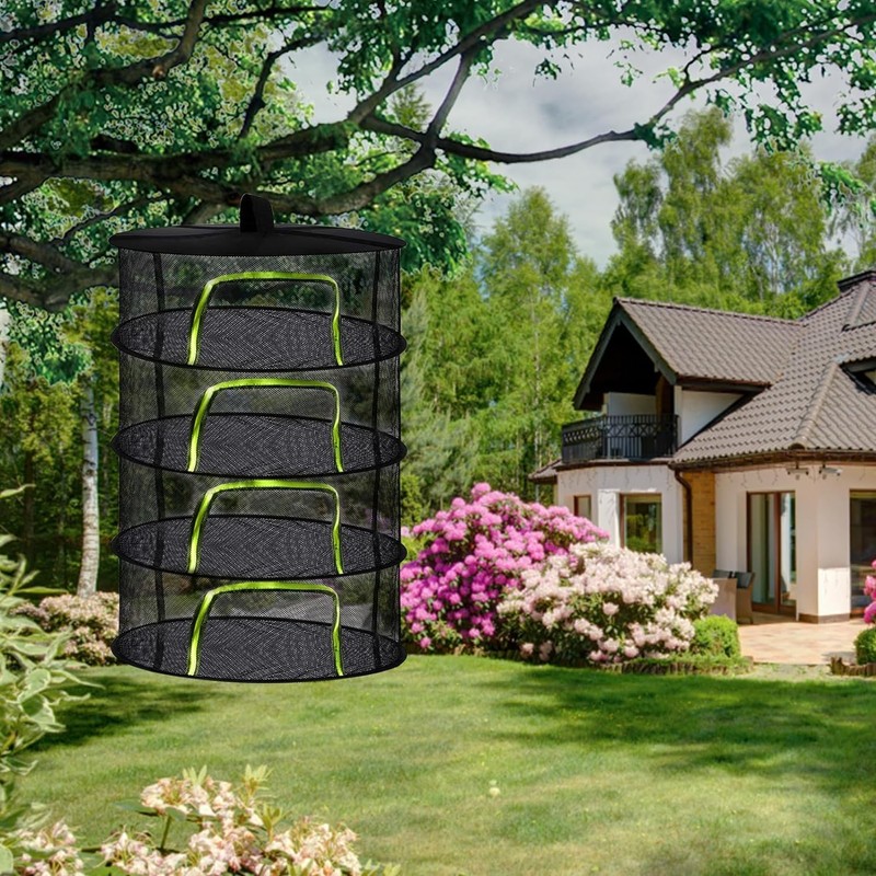 Forhome 4-Layer Drying Nets for Hanging, Drying Net Herbs, Foldable