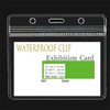 Horizontal Badge Holder Transparent Waterproof ID Card Holder Badge Holder