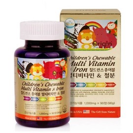 Chewable iron chewable multivitamin for children and adolescents, approximately 3 months’ supply / 츄어블 철분 씹어먹는 종합비타민 어린이 청소년 약3개월분