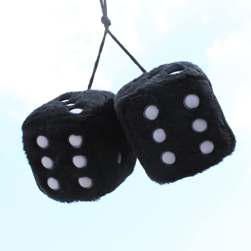 Dice Car Decorations | Square Car Pendant Plush Dice |